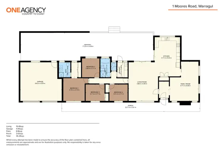 Floorplan of Homely house listing, 1 Moores Road, Warragul VIC 3820