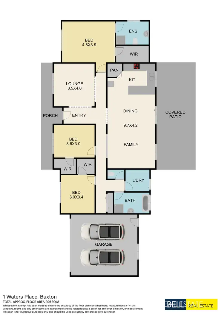 Floorplan of Homely house listing, 1 Waters Place, Buxton VIC 3711