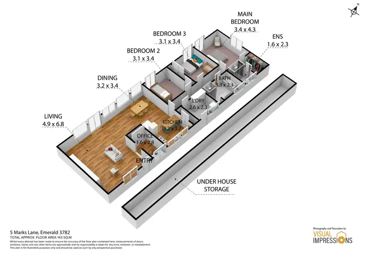 Floorplan of Homely house listing, 5 Marks Lane, Emerald VIC 3782