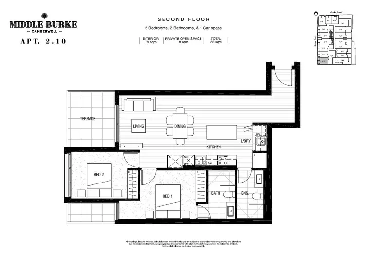 Floorplan of Homely apartment listing, 110/436 Burke Road, Camberwell VIC 3124