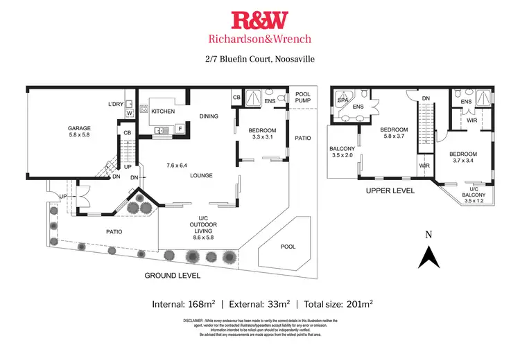Floorplan of Homely townhouse listing, 2/7 Bluefin Court, Noosaville QLD 4566