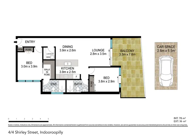 Floorplan of Homely unit listing, 4/4 Shirley Street, Indooroopilly QLD 4068