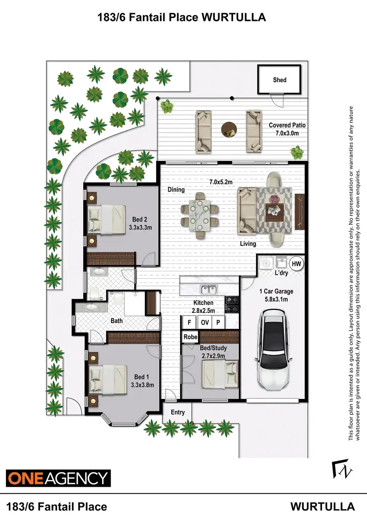 Floorplan of Homely villa listing, 183/6 Fantail Place, Wurtulla QLD 4575