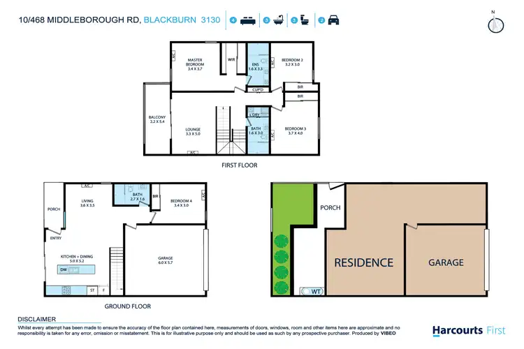 Floorplan of Homely townhouse listing, 10/468 Middleborough Road, Blackburn VIC 3130
