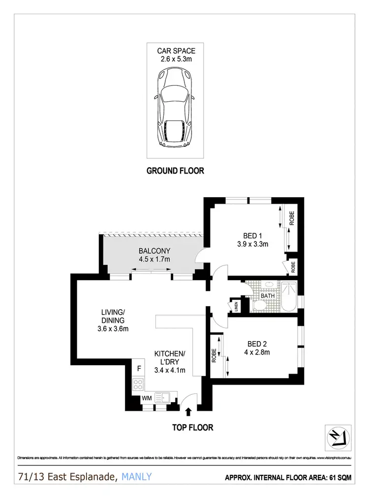 Floorplan of Homely apartment listing, 71/13 East Esplanade, Manly NSW 2095