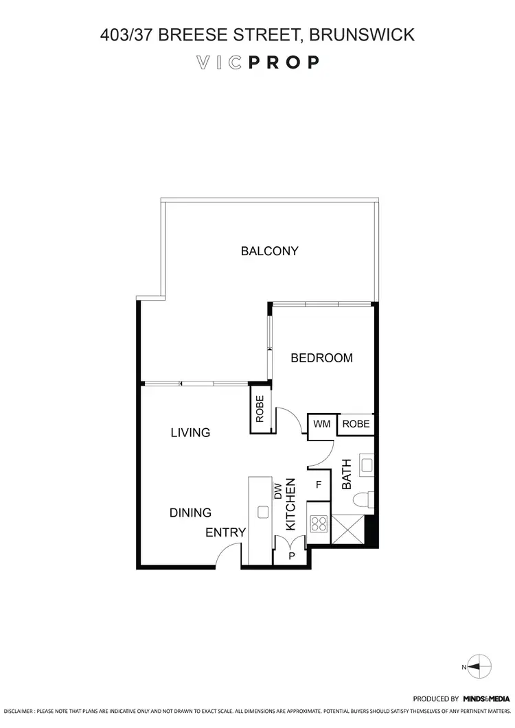 Floorplan of Homely apartment listing, 403/37-43 Breese Street, Brunswick VIC 3056