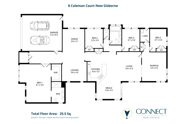 Floorplan of Homely house listing, 8 Coleman Court, New Gisborne VIC 3438