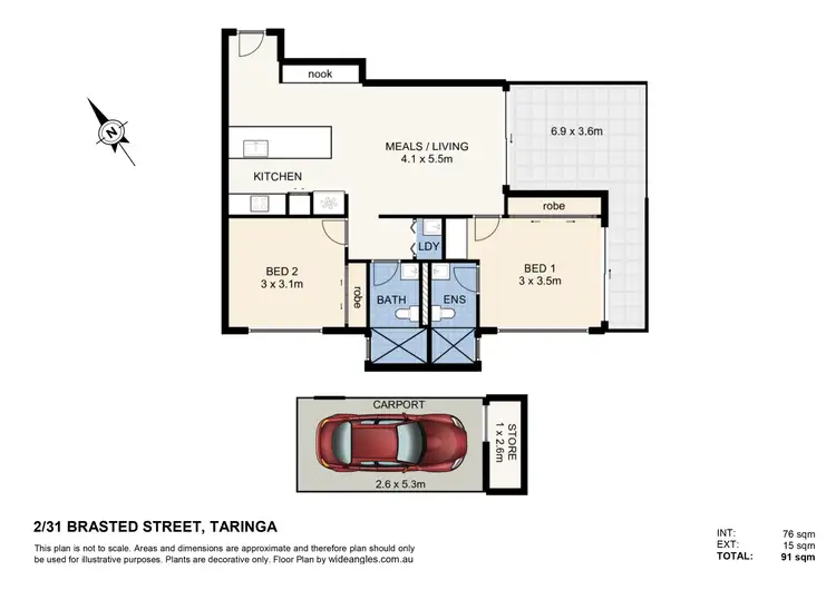 Floorplan of Homely unit listing, 2/31 Brasted Street, Taringa QLD 4068