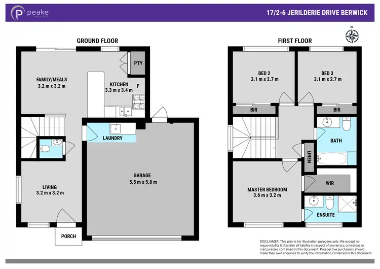 Floorplan of Homely townhouse listing, 17/2-6 Jerilderie Drive, Berwick VIC 3806