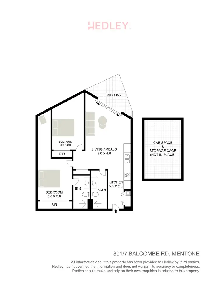 Floorplan of Homely apartment listing, 801/7 Balcombe Road, Mentone VIC 3194