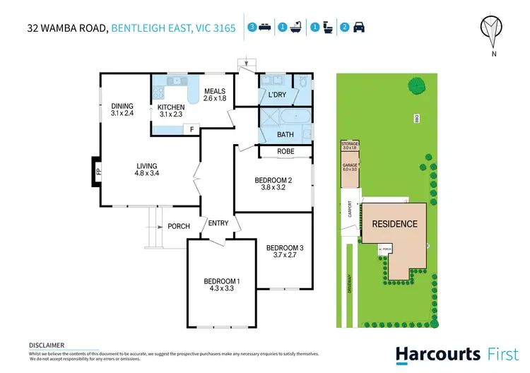 Floorplan of Homely house listing, 32 Wamba Road, Bentleigh East VIC 3165