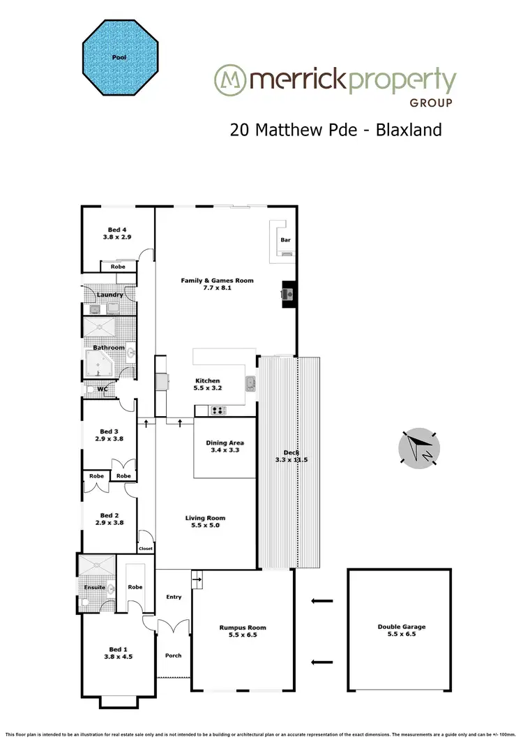 Floorplan of Homely house listing, 20 Matthew Parade, Blaxland NSW 2774