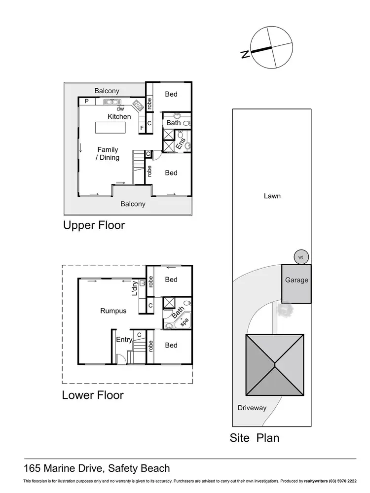 Floorplan of Homely house listing, 165 Marine Drive, Safety Beach VIC 3936