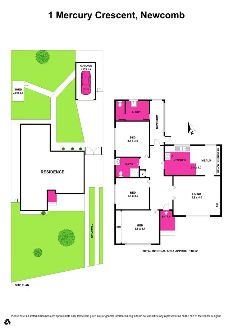 Floorplan of Homely house listing, 1 Mercury Crescent, Newcomb VIC 3219