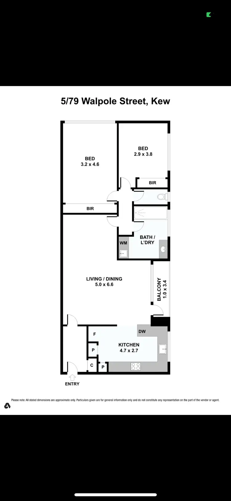 Floorplan of Homely apartment listing, 5/79 Walpole Street, Kew VIC 3101