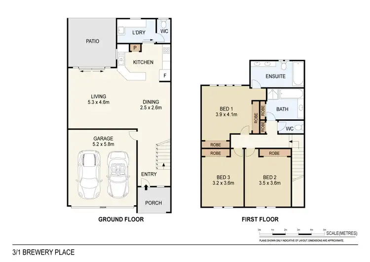 Floorplan of Homely townhouse listing, 3/1 Brewery Place, Woolner NT 820