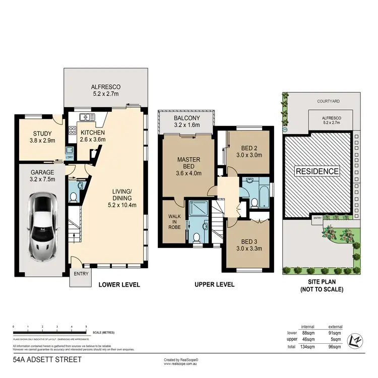 Floorplan of Homely townhouse listing, 54A Adsett Street, Taringa QLD 4068