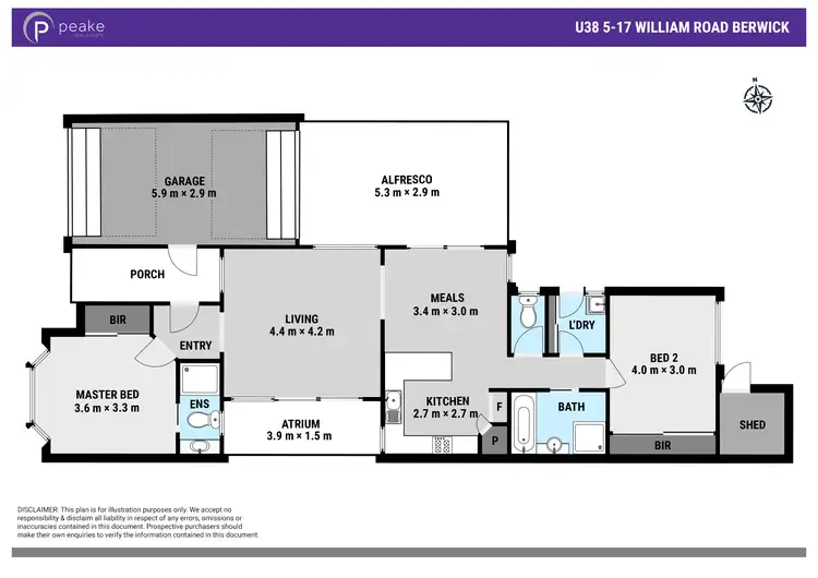 Floorplan of Homely unit listing, 38/5-17 William Road, Berwick VIC 3806