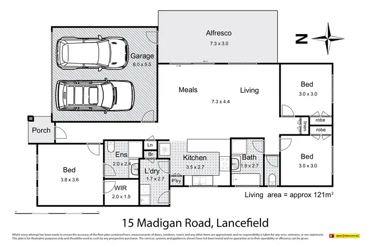 Floorplan of Homely house listing, 15 Madigan Road, Lancefield VIC 3435