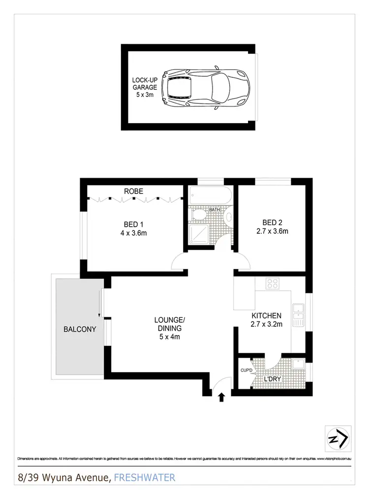 Floorplan of Homely apartment listing, 8/39 Wyuna Avenue, Freshwater NSW 2096