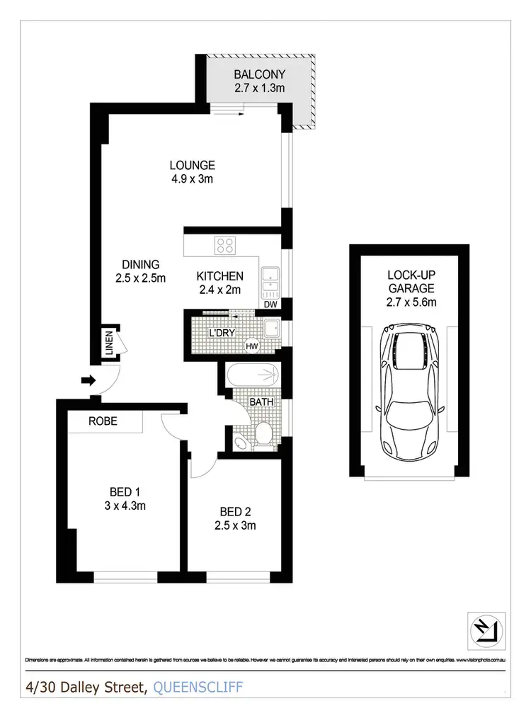 Floorplan of Homely apartment listing, 4/30 Dalley Street, Queenscliff NSW 2096
