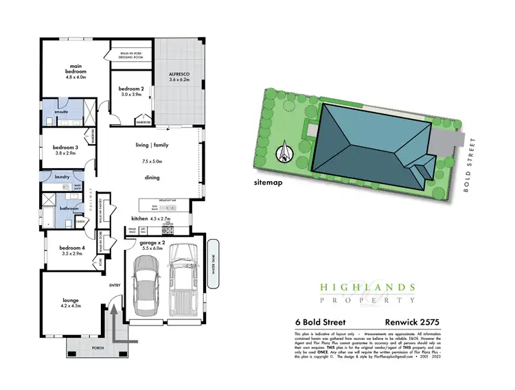 Floorplan of Homely house listing, 6 Bold Street, Renwick NSW 2575