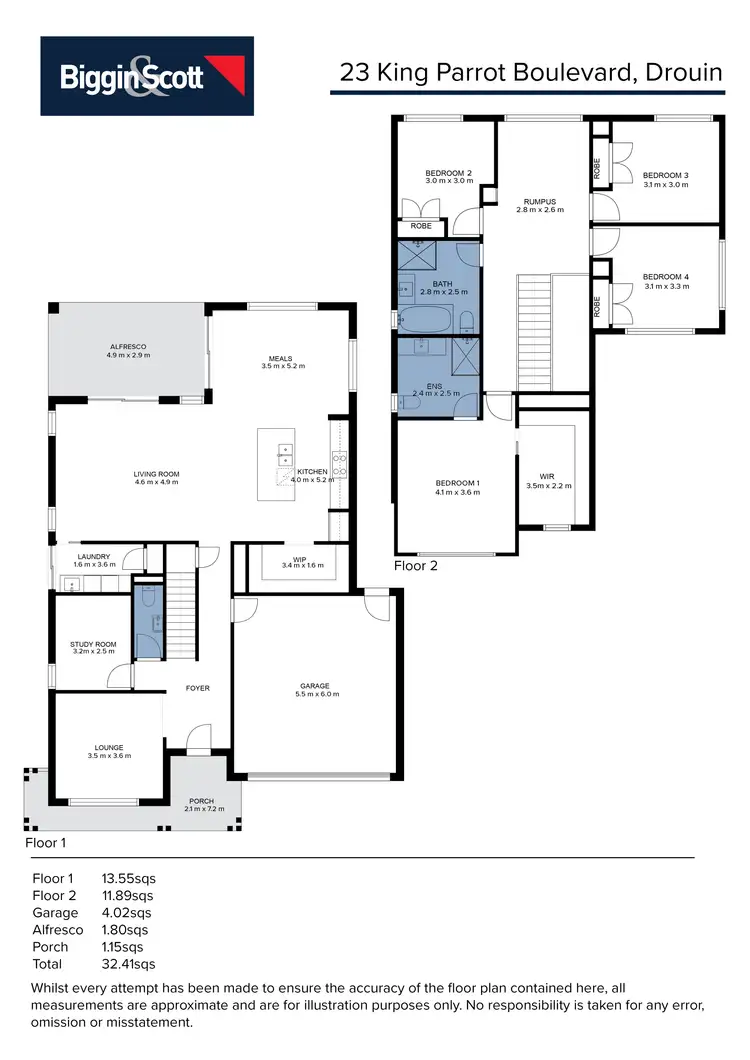 Floorplan of Homely house listing, 23 King Parrot Boulevard, Drouin VIC 3818