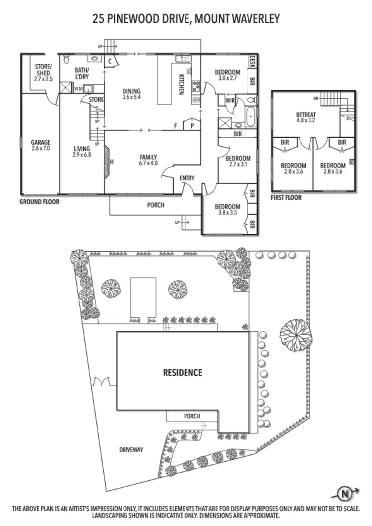 Floorplan of Homely house listing, 25 Pinewood Drive, Mount Waverley VIC 3149