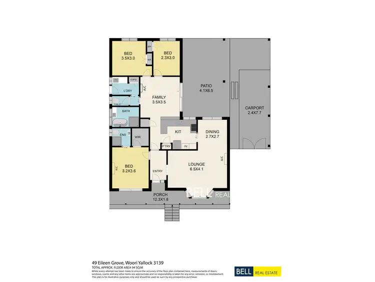 Floorplan of Homely house listing, 49 Eileen Grove, Woori Yallock VIC 3139
