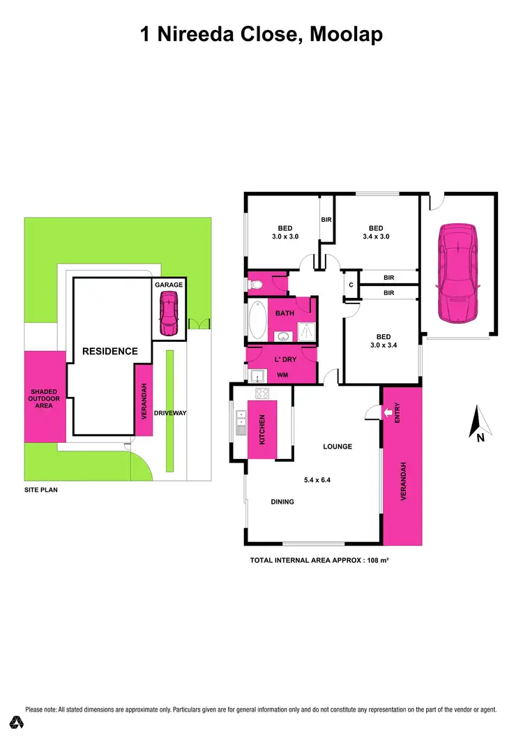 Floorplan of Homely house listing, 1 Nireeda Close, Moolap VIC 3224