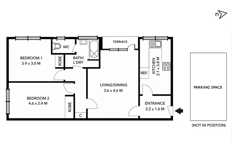 Floorplan of Homely unit listing, 8/8 Rosstown Road, Carnegie VIC 3163