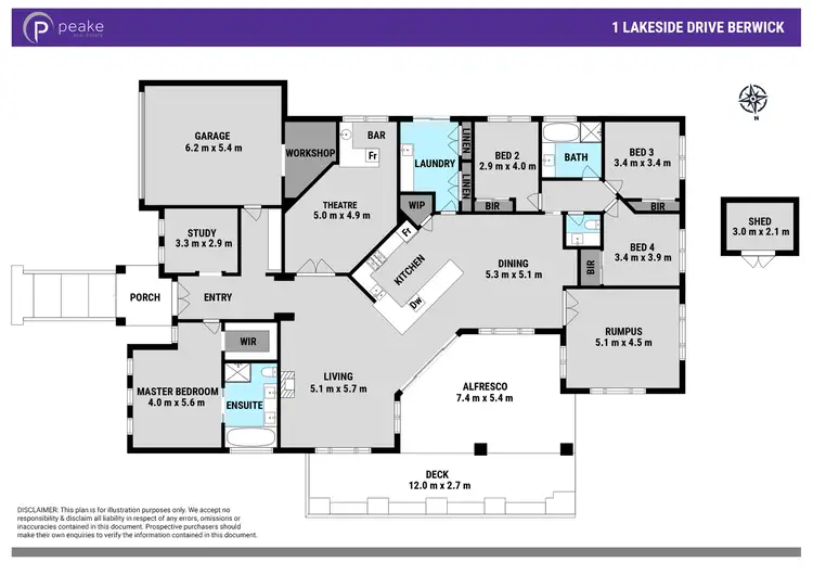 Floorplan of Homely house listing, 1 Lakeside Drive, Berwick VIC 3806