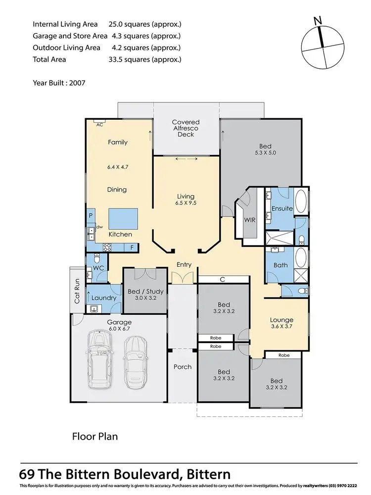 Floorplan of Homely house listing, 69 The Bittern Boulevard, Bittern VIC 3918