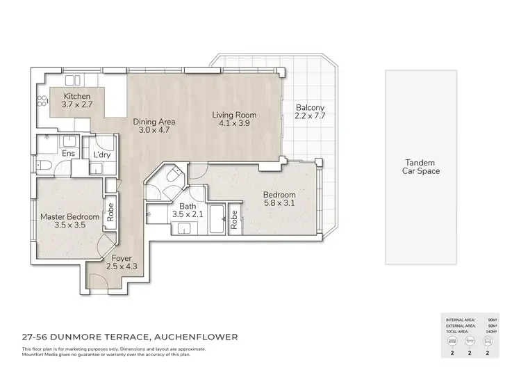Floorplan of Homely unit listing, 27/56 Dunmore Terrace, Auchenflower QLD 4066