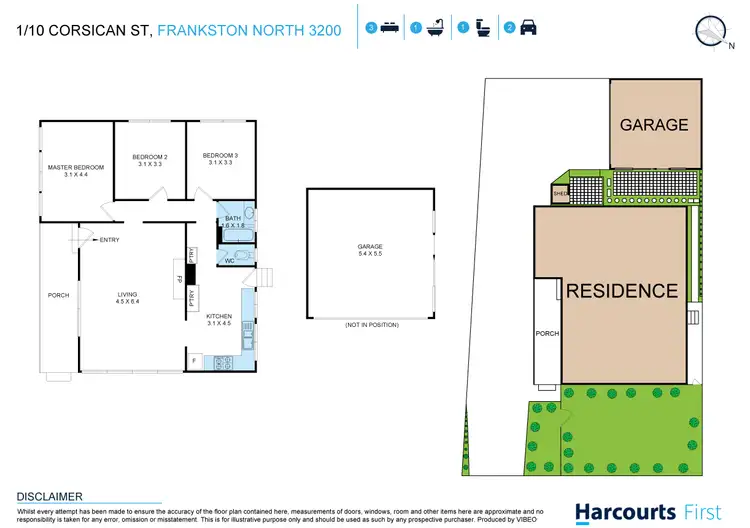 Floorplan of Homely unit listing, 1/10 Corsican Street, Frankston North VIC 3200