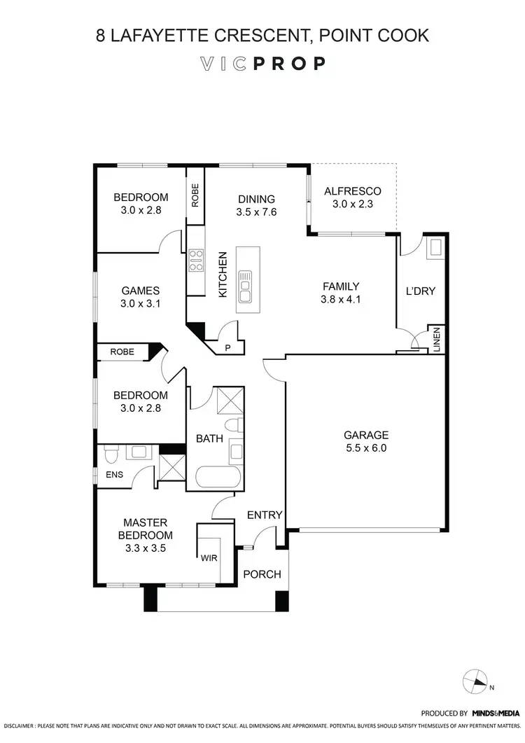 Floorplan of Homely house listing, 8 Lafayette Crescent, Point Cook VIC 3030