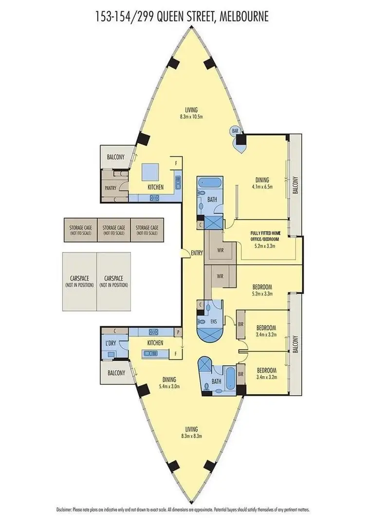 Floorplan of Homely apartment listing, 153/299 Queen Street, Melbourne VIC 3000