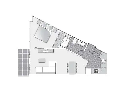 Floorplan of Homely apartment listing, 1906/283 City Road, Southbank VIC 3006