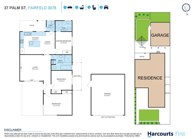 Floorplan of Homely house listing, 37 Palm Street, Fairfield VIC 3078