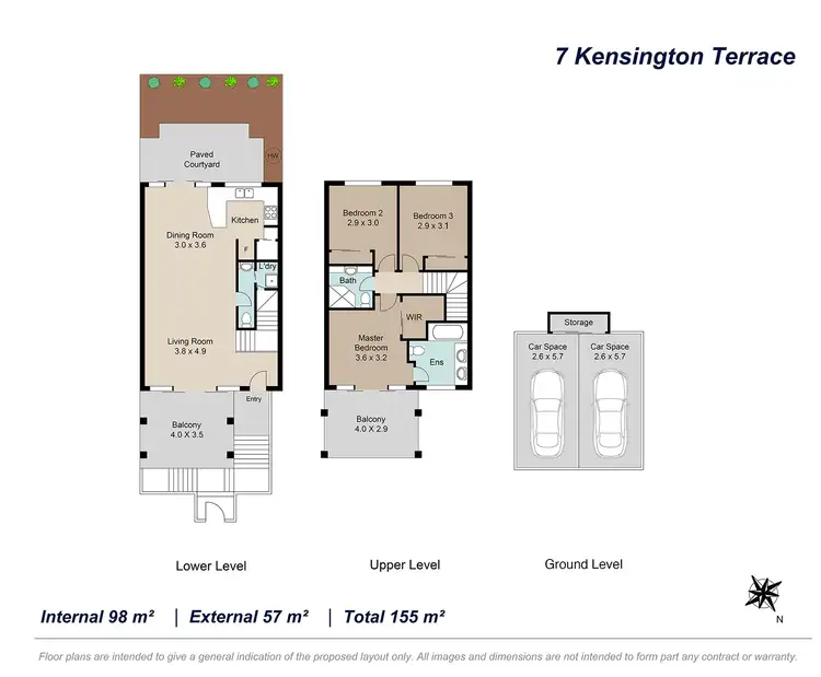 Floorplan of Homely townhouse listing, 7 Kensington Terrace, Toowong QLD 4066