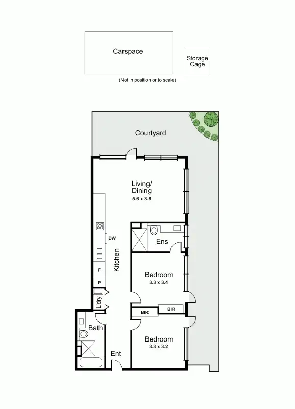 Floorplan of Homely apartment listing, 1/323 Jasper Road, Ormond VIC 3204