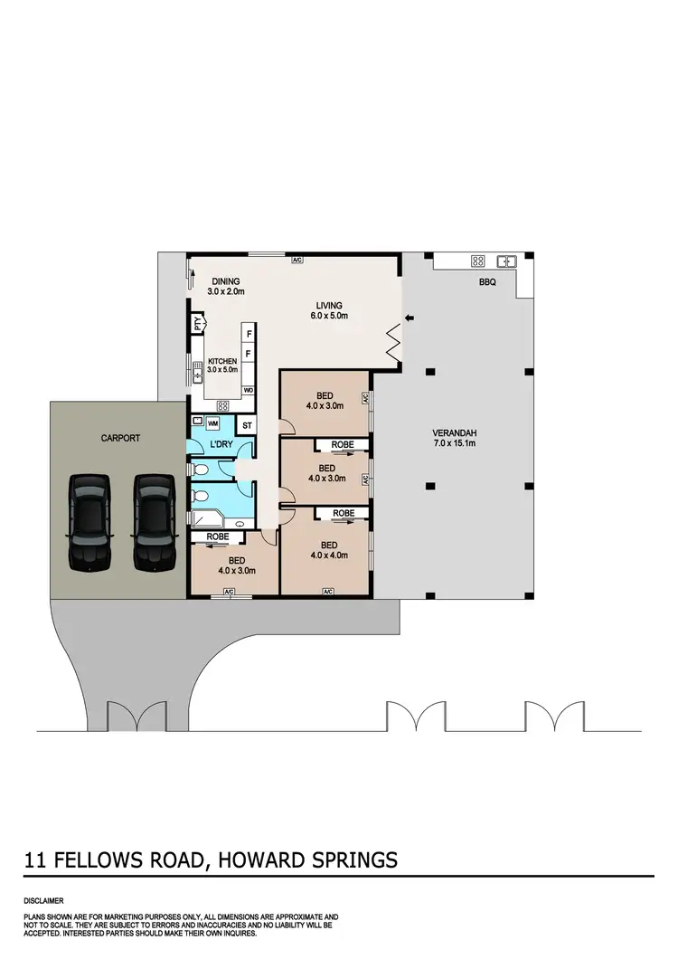 Floorplan of Homely house listing, 11 Fellows Road, Howard Springs NT 835