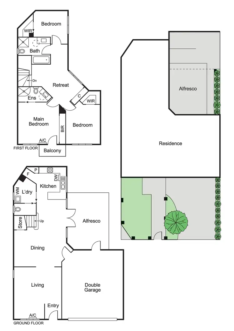 Floorplan of Homely townhouse listing, 1/159 Booran Road, Caulfield South VIC 3162