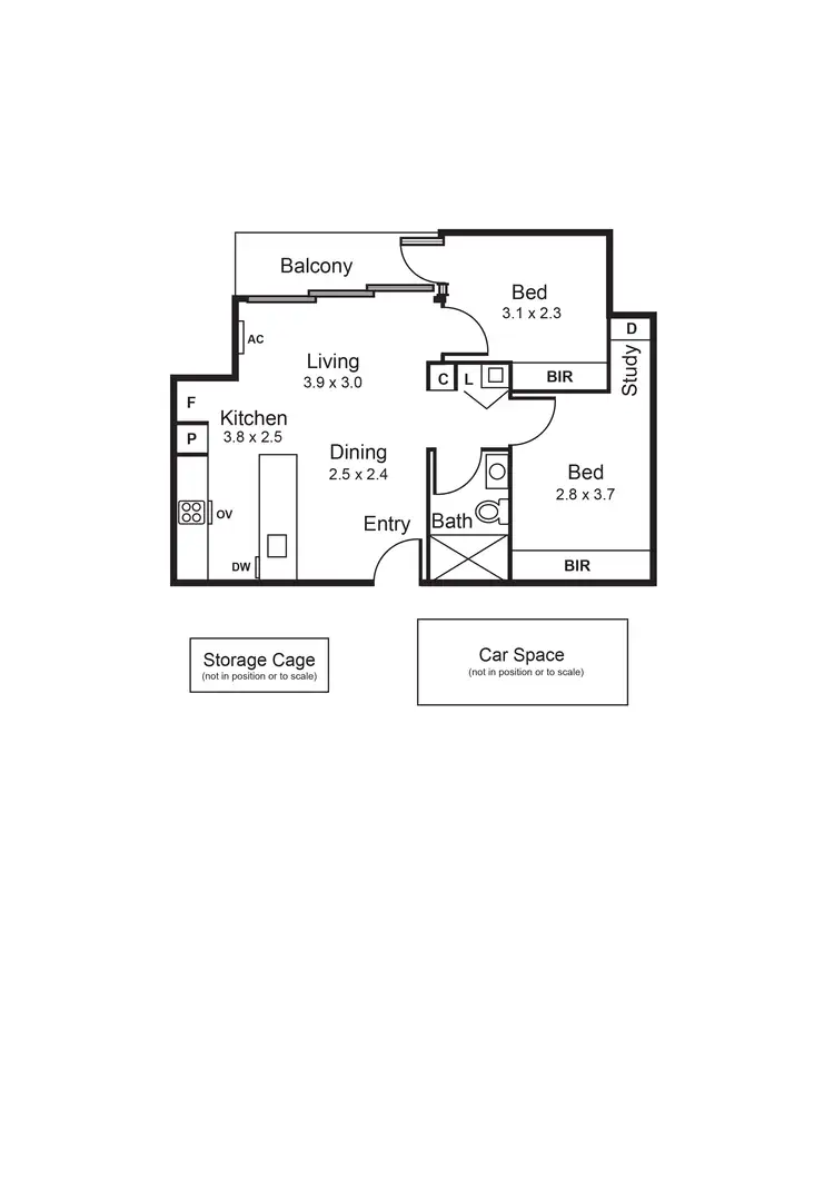 Floorplan of Homely apartment listing, 604/79 Market Street, South Melbourne VIC 3205