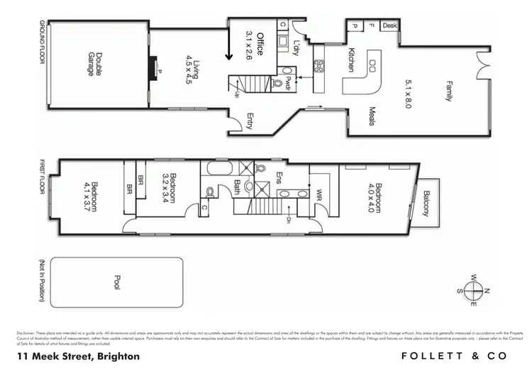Floorplan of Homely townhouse listing, 11 Meek Street, Brighton VIC 3186