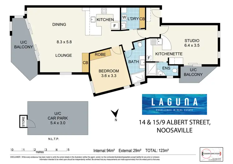 Floorplan of Homely unit listing, 14 & 15/9 Albert Street, Noosaville QLD 4566