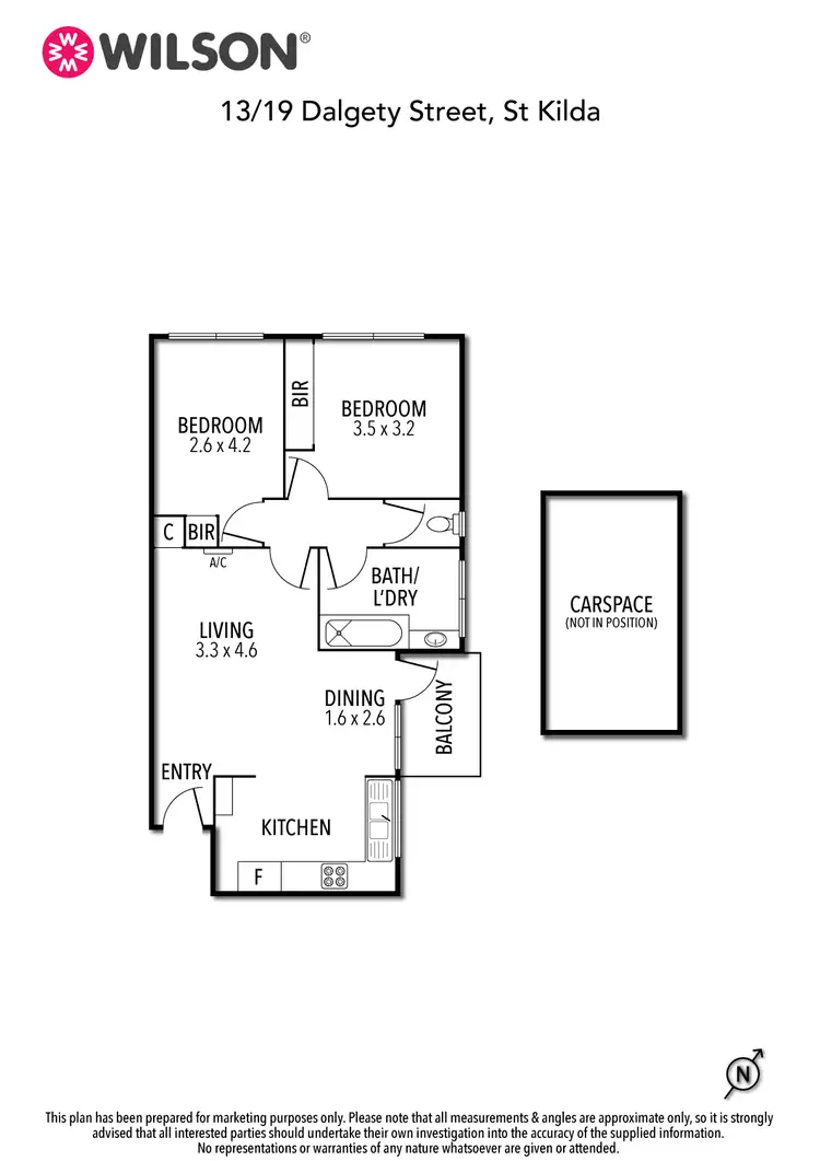 Floorplan of Homely apartment listing, 13/19 Dalgety Street, St Kilda VIC 3182