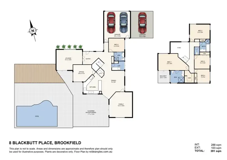 Floorplan of Homely house listing, 8 Blackbutt Place, Brookfield QLD 4069
