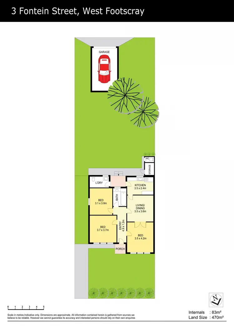 Floorplan of Homely house listing, 3 Fontein Street, West Footscray VIC 3012