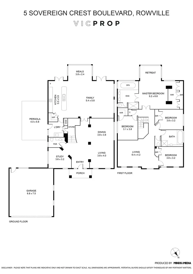 Floorplan of Homely house listing, 5 Sovereign Crest Boulevard, Rowville VIC 3178